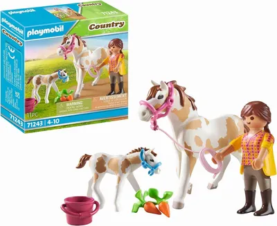 Produktbild von PLAYMOBIL Country Pferd mit Fohlen, 4 Jahr(e), Mehrfarbig, Kunststoff