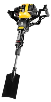 Produktbild von Erdbohrer für Baumpflanzung - Erdlochbohrer - 2-Takt 52 ccm - 6500 U/min - Tragbar - Lochbohren & Wurzeltrennen - Schwarz