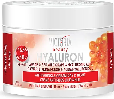 Obrázok produktu pre Victoria Beauty - Hyaluron krém na tvár 50 ml kaviár a divoké hrozno 50 - 65 rokov