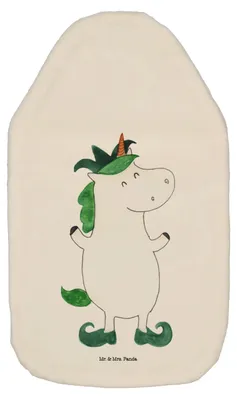 Produktbild von Mr. & Mrs. Panda Wärmekissen Einhorn Joker - Weiß - Geschenk, Hofnarr, Wärmflasche mit Bezug, Unicorn, Mittelalter, Einhörner, Bettflasche, gummi, Kasper