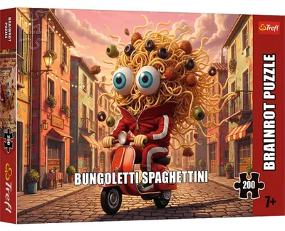 Immagine prodotto di Puzzle 200 BrainRots Bungoletti Spaghettini TREFL