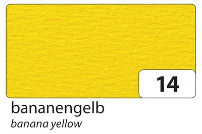Produktbild von folia 6222/1014 Tonkarton 220g/m², 50x70cm, einseitig genarbt, bananengelb, bananengelb (10 Bogen)