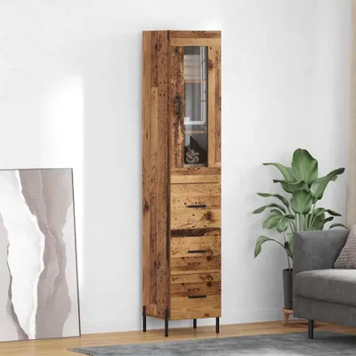 Produktbild von vidaXL Highboard Altholz 34,5 x 34 x 180 cm Holzwerkstoff
