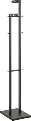 Produktbild von Garderobenständer >54554< in chrom, schwarz, Metall - 42x175x30cm (BxHxT)