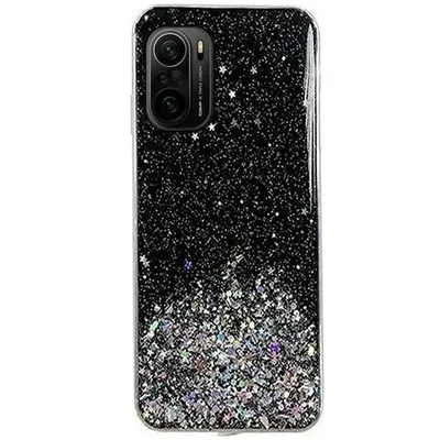 Produktbild von Wozinsky Star Glitter Silikonhülle für Xiaomi Redmi K40 / Poco F3 - Schwarz KP8878