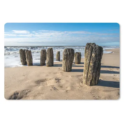 Produktbild von MuchoWow® Mauspad Mousepad Sand - Strand - Pfahl - Wasser - Sommer 27x18 cm - Mousepads - Maus Mat - Pad - Mausunterlage - Büroartikel - Desk Matten