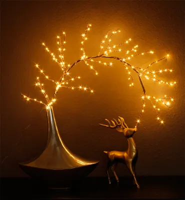 Produktbild von LED Leuchtzweig 120 cm 160 LED warmweiß Lichterzweig Innen und Außen Baum Weihnachtsbeleuchtung