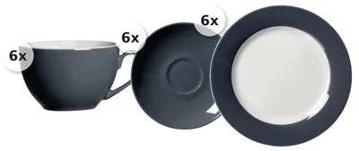 Produktbild von Kaffeeservice 18 tlg. Doppio anthrazit