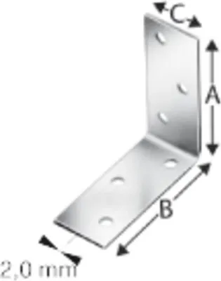 Produktbild von Simpson Strong-Tie Winkelverbinder DIN1052 Typ ANPS 206625 Abmessungen 60x60x2x25mm feuerverzinkt - ANPS206625