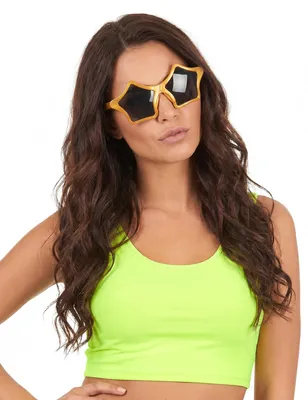 Produktbild von Disco Party-Brille Sterne gold -