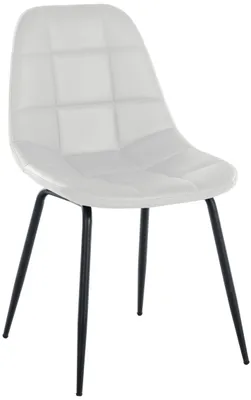 Produktbild von CLP Stuhl Tom mit Metallgestell und hochwertiger Polsterung weiß Material Kunstleder