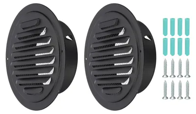 Immagine prodotto di Griglie di ventilazione rotonde in acciaio inossidabile, 2 pezzi
