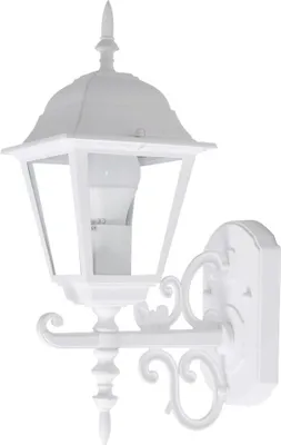 Obrázek produktu pro Venkovní nástěnné svítidlo LED, lucerna, bílý hliník, čiré sklo, V 44,5 cm