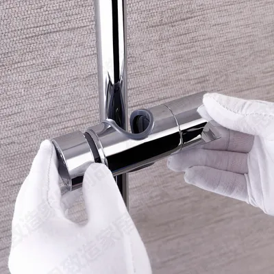 Produktbild von Austauschbarer Handbrausehalter, Duschkopfhalter, Chrom ABS (Silber)