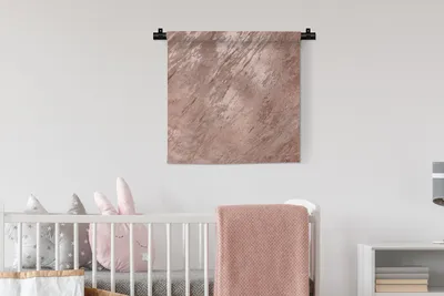 Produktbild von MuchoWow® Wandteppich Wandbehang Marmor - Rosa - Gold 60x60 cm Tapisserie Dekoration Wandtuch - Dekorationen - Wand Decke