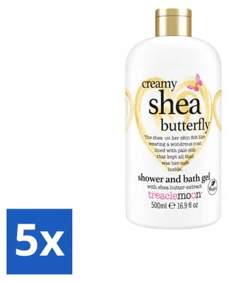 Productafbeelding van 5 x Treaclemoon Bad- en douchegel Creamy Shea Butterfly, 500 ml - Voordeelverpakking - 5 stuks