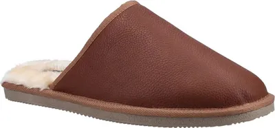 Image de Hush Puppies - Pantoufles pour homme "Coady", cuir FS9464 (40 EU) (Marron clair)