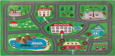 Zdjęcie produktu dla BELIANI Dywan dziecięcy kolorowy 80 x 150 cm miasto drogi do zabawy