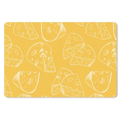 Produktbild von MuchoWow® Mauspad Mousepad Käse - Gelb - Design 27x18 cm - Mousepads - Maus Mat - Pad - Mausunterlage - Büroartikel - Desk Matten