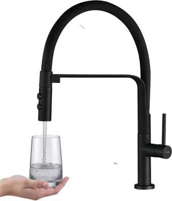 Produktbild von Küchenarmatur mit U-Auslauf SILUETTO Schwarz Kuchinox