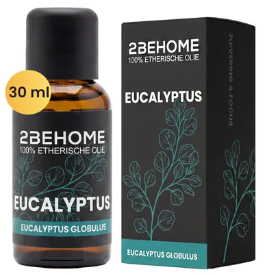 Productafbeelding van 2BEHOME Etherische Olie Eucalyptus 30 ml – Essentiële Geurolie voor Aromadiffuser