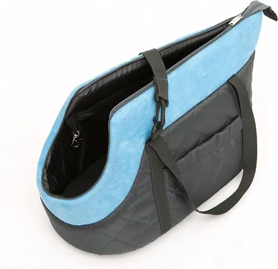 Obrázek produktu pro Přepravní taška pro psy 30x58x32 cm - měkce polstrovaná, omyvatelná, s uchem na přenášení, šedá