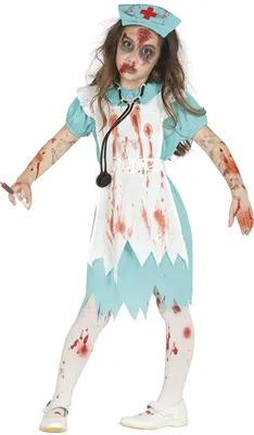 Immagine prodotto di infermiera OP zombie verde per bambini taglia 98 - 146, taglia:128/134