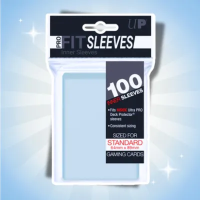 Productafbeelding van Ultra PRO Pro-Fit standaard formaat binnenhoezen – 100 kaarthoezen + Heartforcards verzendbescherming