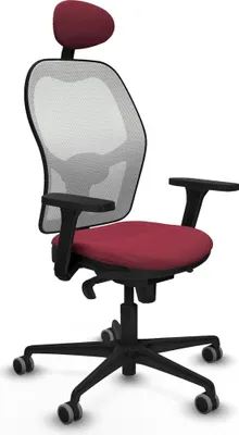 Immagine prodotto di Sedia da ufficio con poggiatesta Jorquera Piqueras y Crespo 3D036G1 rosso granata
