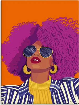 Produktbild von ARTland Leinwandbild Woman with sunglasses Größe: 90x120 cm