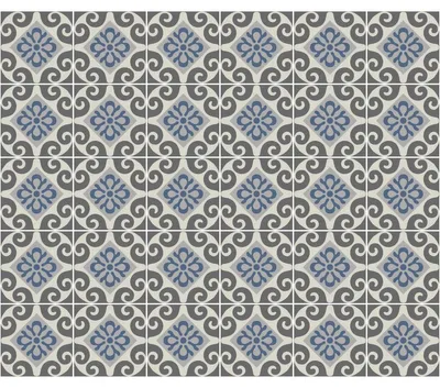 Zdjęcie produktu dla Samoprzylepne naklejki na płytki do kuchni i łazienki – 30 naklejek Azulejos Avelina – 30 naklejek o wymiarach 20 x 20 cm