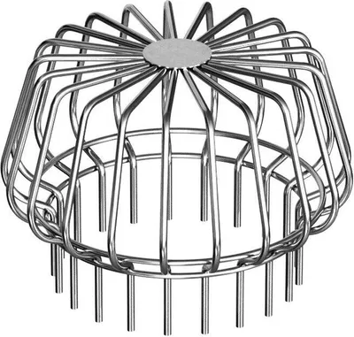 Produktbild von V4A Edelstahl Laubfanggitter Laubfang Dachrinne Laubfangkorb Dachrinnenschutz 150mm