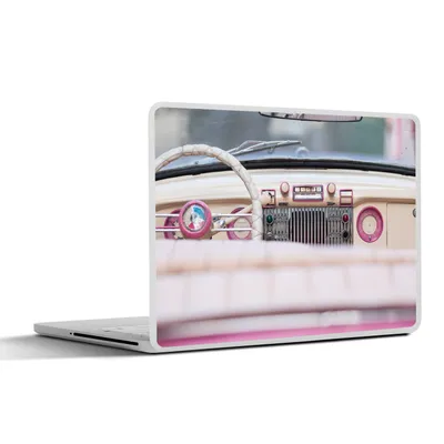 Produktbild von MuchoWow® Laptop Aufkleber Sticker Cover Auto - Retro - Rosa 30x21 cm - Sticker für Laptop - Selbstklebend