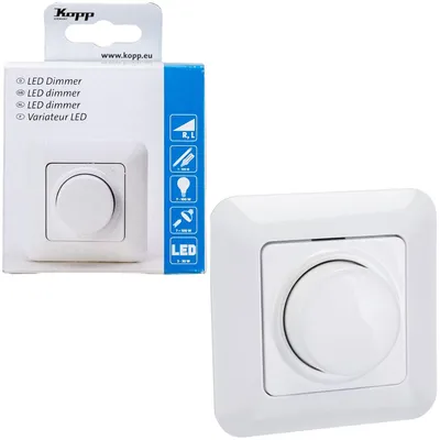 Produktbild von CADIZ LED Druck-/Wechsel- Dimmer 3-30W Komplett-Set Weiß