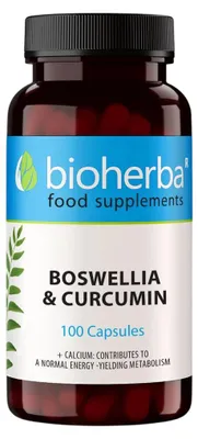 Obrázok produktu pre Boswellia & kurkumín – 100 kapsúl – Bioherba