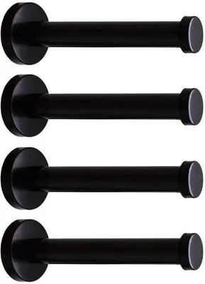 Immagine prodotto di Ganci da parete classici in acciaio inossidabile nero, 10,2 cm (15,2 cm), confezione da 10 pezzi