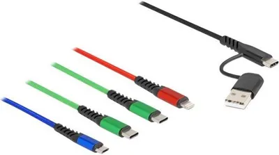 Immagine prodotto di Delock 87035 DELOCK USB Ladekabel 4 in 1 USB-A + USB-C zu Lightning/Micro