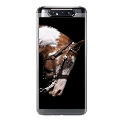 Produktbild von MuchoWow® Handyhülle Schutzhülle Hülle für Samsung Galaxy A80 Pferd - Halfter - Flecken Silikon Softcase Handy Hülle - Schutzdeckel