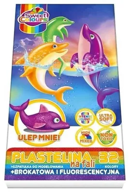 Immagine prodotto di Plastilina con glitter e colori fluo, 32 colori - Sweet colours