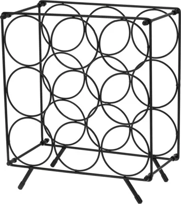 Produktbild von Excellent Houseware | Weinregal - Weinflaschenregal - 31 x 18 x 37 cm - Metall - Schwarz - Flaschenregal - für 9 Flashen