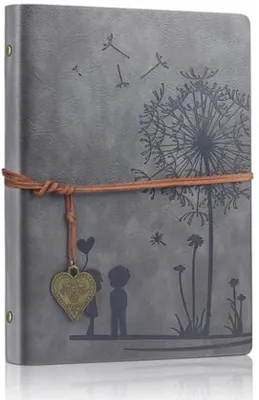 Produktbild von Ultiluxe Notizbuch A5 - Nachfüllbares Journal mit Vintage-Design - 23,1 x 17 cm - 200 Seiten - Grau