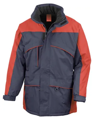 Image de Résultat Veste StormDri Perfomance pour homme Seneca, imperméable, coupe-vent FK590 (XL) (bleu marine/rouge)