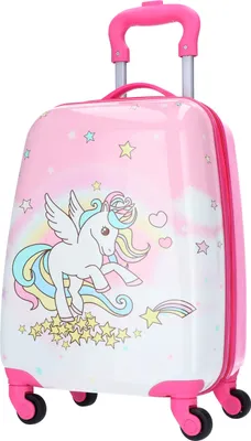 Produktbild von TheTrueC Kinder Trolley, Hartschale, Einhorn  pink