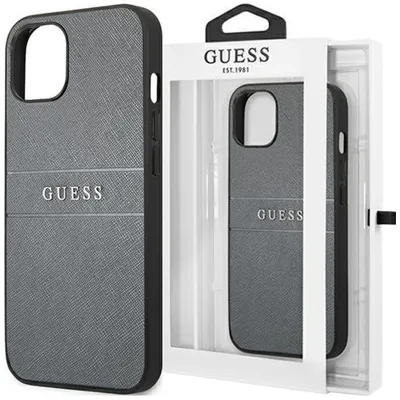 Produktbild von Guess GUHCP13SPSASBGR iPhone 13 mini 5,4  grau/graues Saffiano-Armband Handyhülle