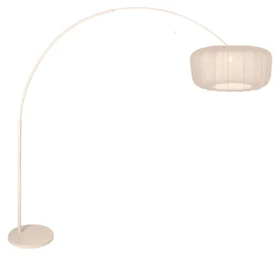 Image de Lampadaire - crème - Sparkled Light - métal textile - Ø 45cm - E27 - 4678CR - Steinhauer