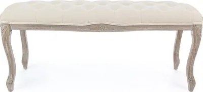 Produktbild von Bank Mathilde 110 x 36 x 47 cm Birkenholz und Stoff Natur Sitzbank Esszimmer