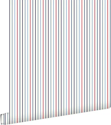 Zdjęcie produktu dla ESTAhome Tapeta paski niebieskimIczerwonym 53 cm x 10.05 m