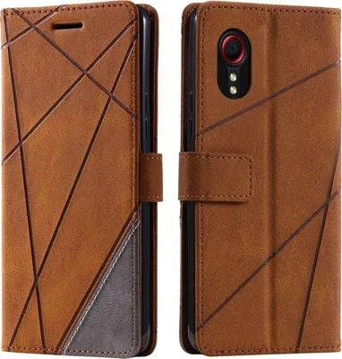 Produktbild von Mobigear Rhombus  Samsung Galaxy Xcover 7 Hülle Klapphülle Geldbörse - Braun