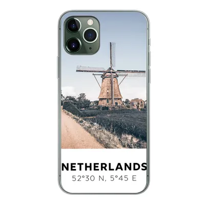 Produktbild von MuchoWow® Handyhülle Schutzhülle Hülle für iPhone 11 Pro Niederlande - Mühle - Wiese Silikon Softcase Handy Hülle - Handy