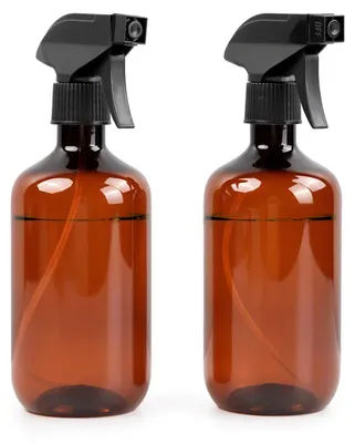 2er-Set Sprühflaschen 500 ml, verstellbare Düse, auslaufsicher, braun
